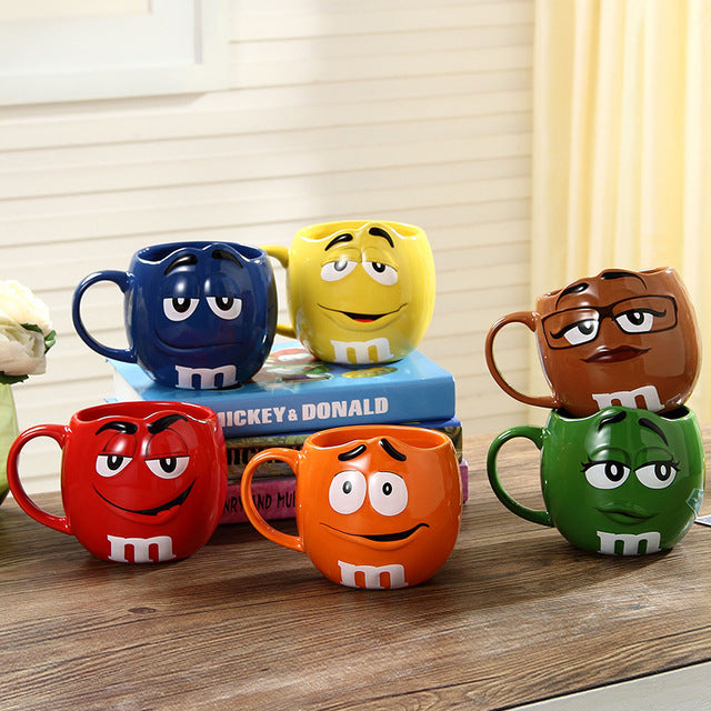 6pcs/set M&M's MM Beans Cafe Oatmeal Coffee Mug Drinking Cups Ceramic – Grandparents Mugs