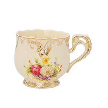 Load image into Gallery viewer, Yolife Queen Rose Ceramic Coffee Mug Porcelain Red Tea Cup and Saucer Beauty Drinkware Gift 250ml