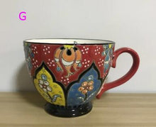 Load image into Gallery viewer, Nordic Coffee Cup Breakfast Cup Hand Painted Soup cup Creative Ceramics Mugs Cereal mugs Water Cups Relief mug CL09282206